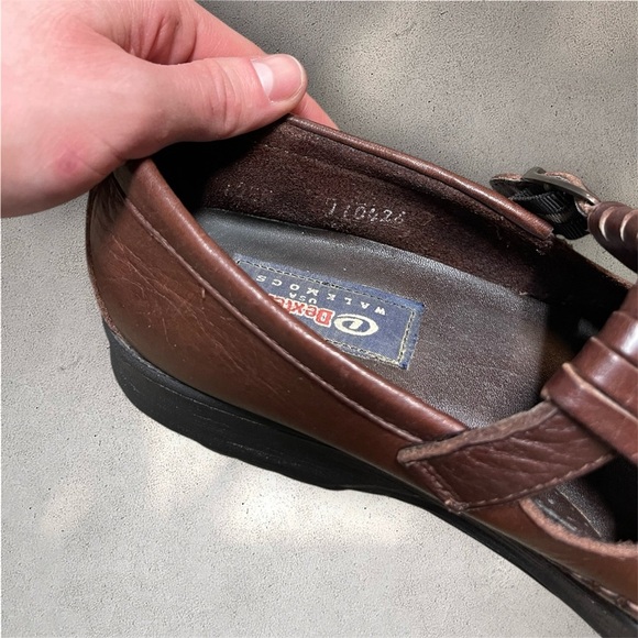 Vintage Dexter Walk Mocs Leather Mules Clogs Comfort USA Boho - Picture 9 of 10